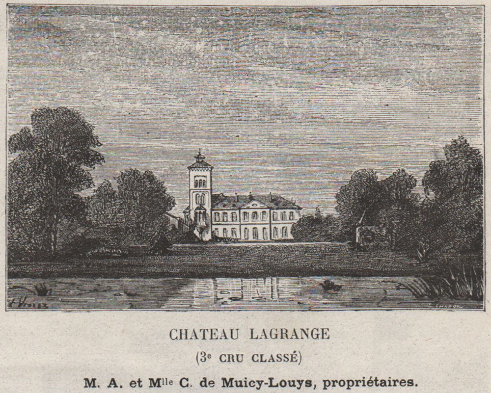 MÉDOC. SAINT-JULIEN. Chateau Lagrange (3e Cru Classé). Muicy-Louys. SMALL 1908
